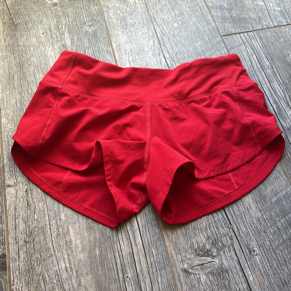 Women's Red Athletic Shorts